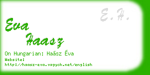eva haasz business card